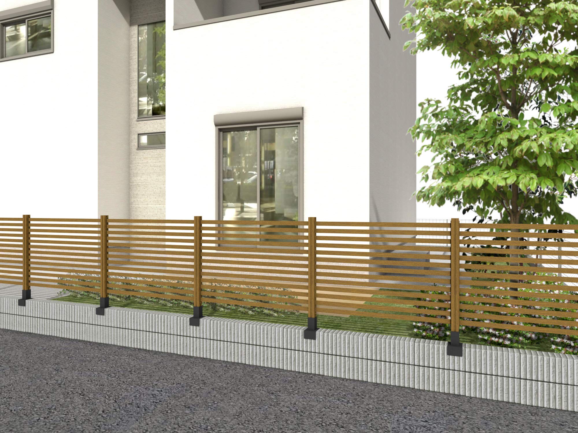 Amazon | タカショー フェンス 美WOOD 木目調 錆・キズに強いアルミ製